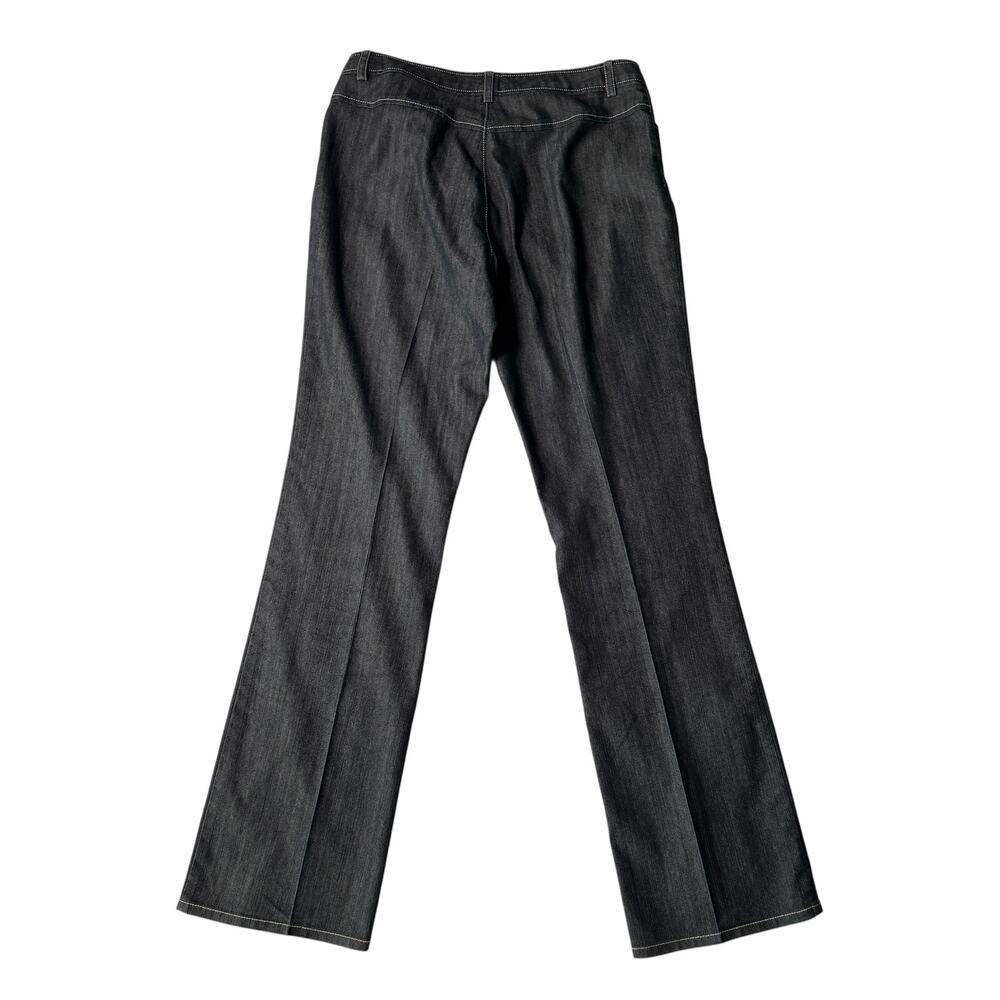 Kenneth Cole NY Size 32x32 Black Lightweight Dressy Denim Flare - Picture 2 of 5
